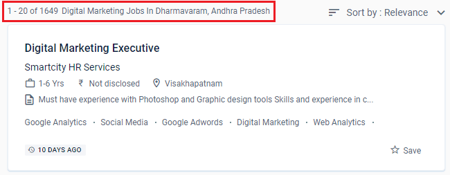Digital Marketing Courses in Dharmavaram - Naukri.com Job Opportunities