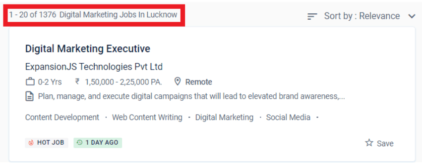 digital marketing courses in FAIZABAD - job statistic