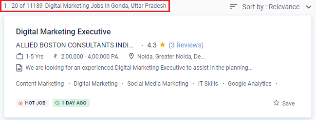 Digital Marketing Courses in Gonda City - Naukri.com Job Opportunities