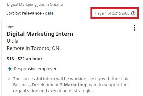 Digital Marketing Courses in Greater Sudbury - Job Statistics