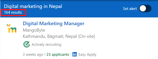 Digital Marketing Courses in Hetauda Job Statistics 1