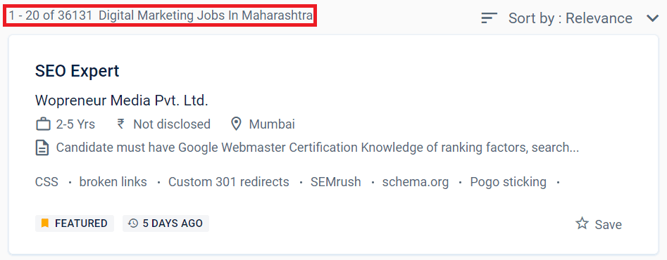 Digital Marketing Courses in Khadak - Job Statistics