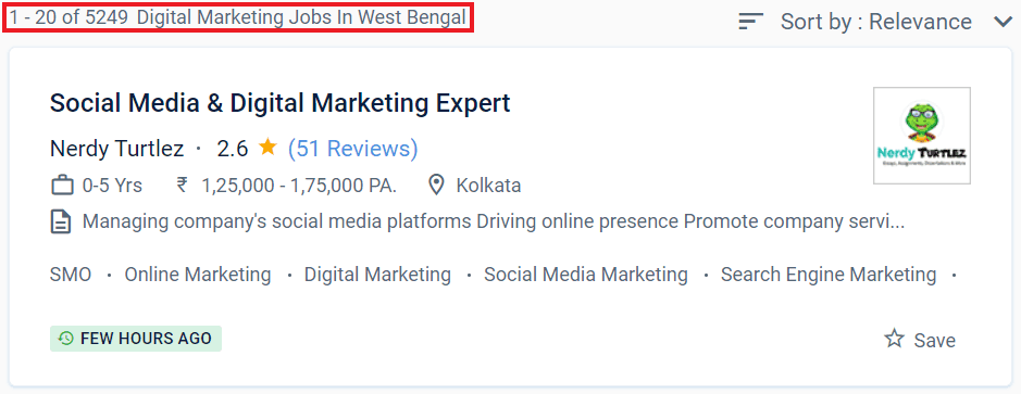 Digital Marketing Courses in Khardah - Job Statistics