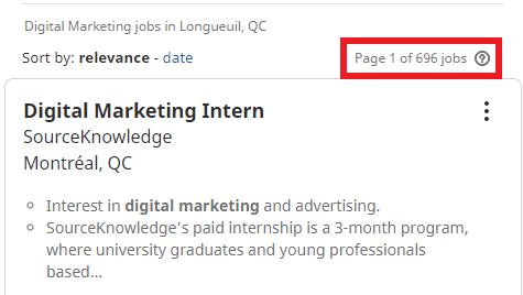 Digital Marketing Courses in Longueuil - Job Statistics