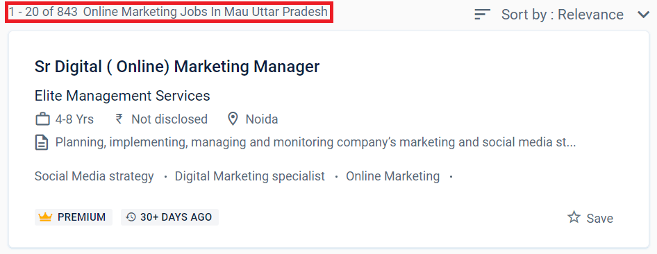 Digital Marketing Courses in Mau - Job Statistics