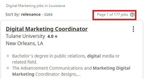 digital marketing courses in new orleans- job statistics