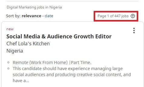 digital marketing courses in nigel - job statistics