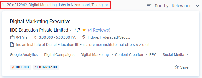 Digital Marketing Courses in Nizamabad - Naukri.com Job Opportunities