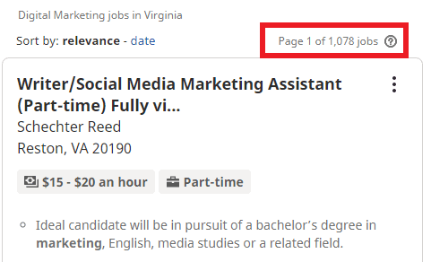 Digital Marketing Courses in Norfolk - Job Statistics