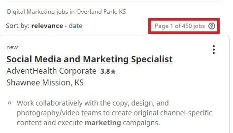 digital marketing courses in overland park - job statistics