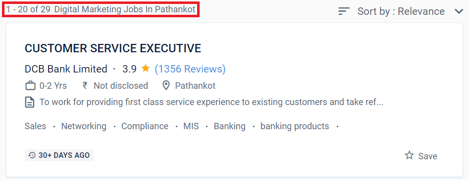 Digital Marketing Courses in Pathankot - Job Statistics