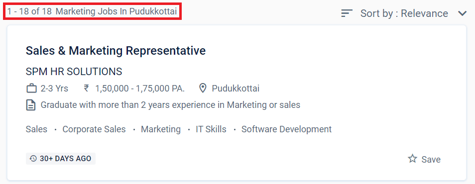Digital Marketing Courses in Pudukkottai - Job Statistics
