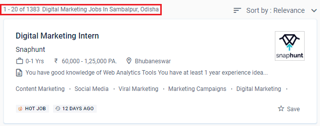 Digital Marketing Courses in Sambalpur - Naukri.com Job Opportunities
