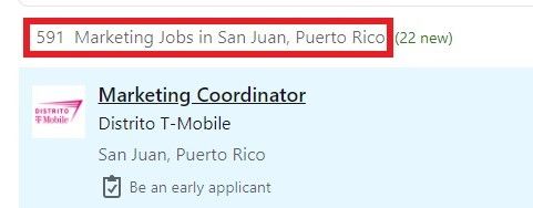 Digital marketing courses in San Juan- Job Statistics