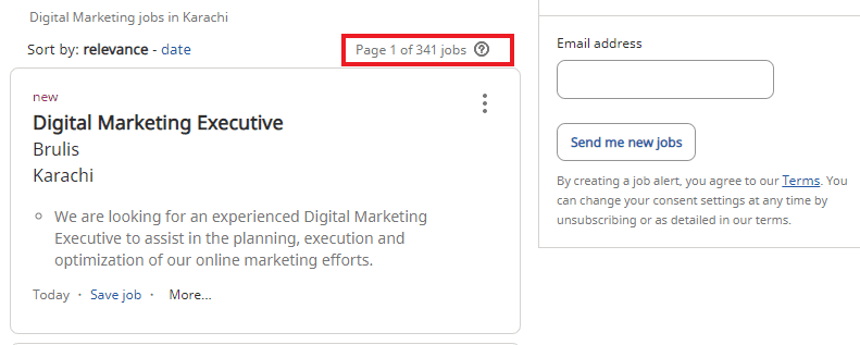 Digital marketing jobs in Karachi