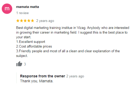 Digital Marketing Services in Vizag - Digital IT Hub Client Review