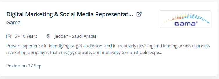 Digital marketing courses in Jeddah - Job Statistics