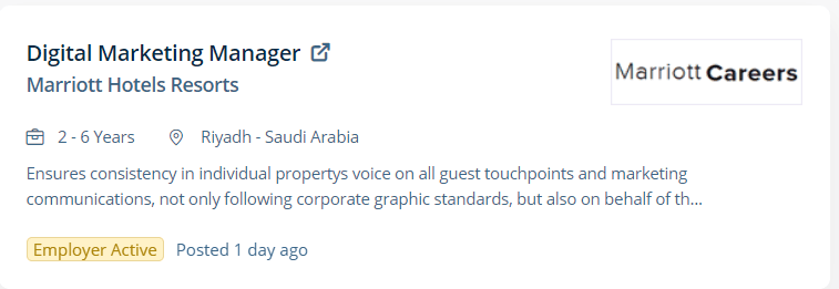 Digital marketing courses in Riyadh - Job Statistics