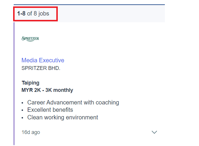 Digital marketing courses in Taiping - Job Statistics