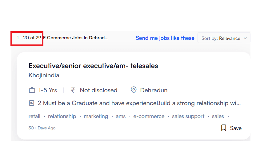 Ecommerce courses in Dehradun - Job statistics