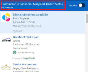 Ecommerce Courses in Baltimore - Job Statistics