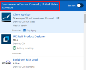 Ecommerce Courses in Denver - Job Statistics