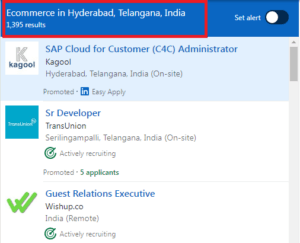 Ecommerce Courses in Hyderabad - Job Statistics