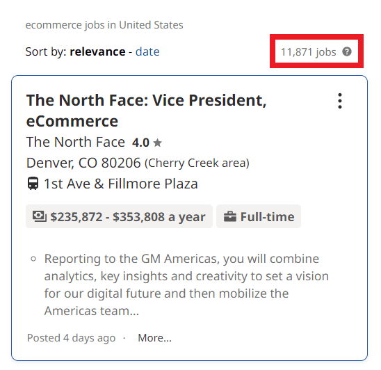 Ecommerce Courses In Oklahoma - Job Statistics
