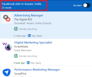 Facebook Ads Courses in Guwahati - Job Statistics