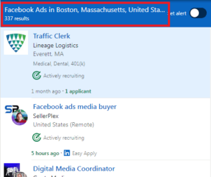 Facebook Ads Courses in Boston - Job Statistics