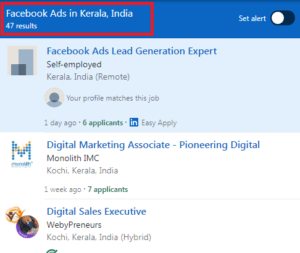Facebook Ads Courses in Kozhikode - Job Statistics