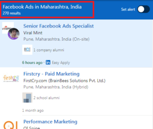 Facebook Ads Courses in Kolhapur - Job Statistics
