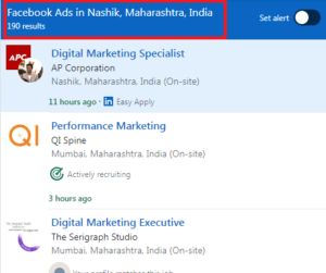 Facebook Ads Courses in Nashik - Job Statistics