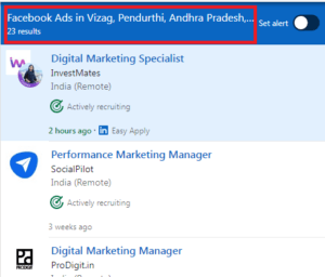 Facebook Ads Courses in Vizag - Job Statistics