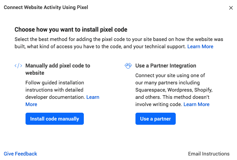 facebook pixel code-add pixel code to website
