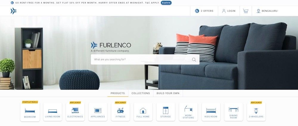 SWOT Analysis of Furlenco - Furlenco Website