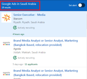Google Ads Courses in Riyadh - Job Statistics