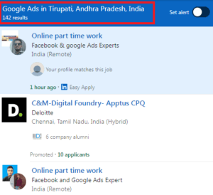 Google Ads Courses in Tirupati - Job Stastitics