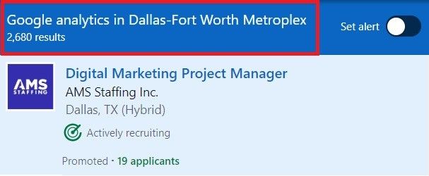 Google Analytics courses in Dallas - Jobs