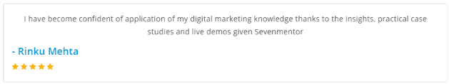 Google Analytics Courses in Pune - Seven Mentor Student Review