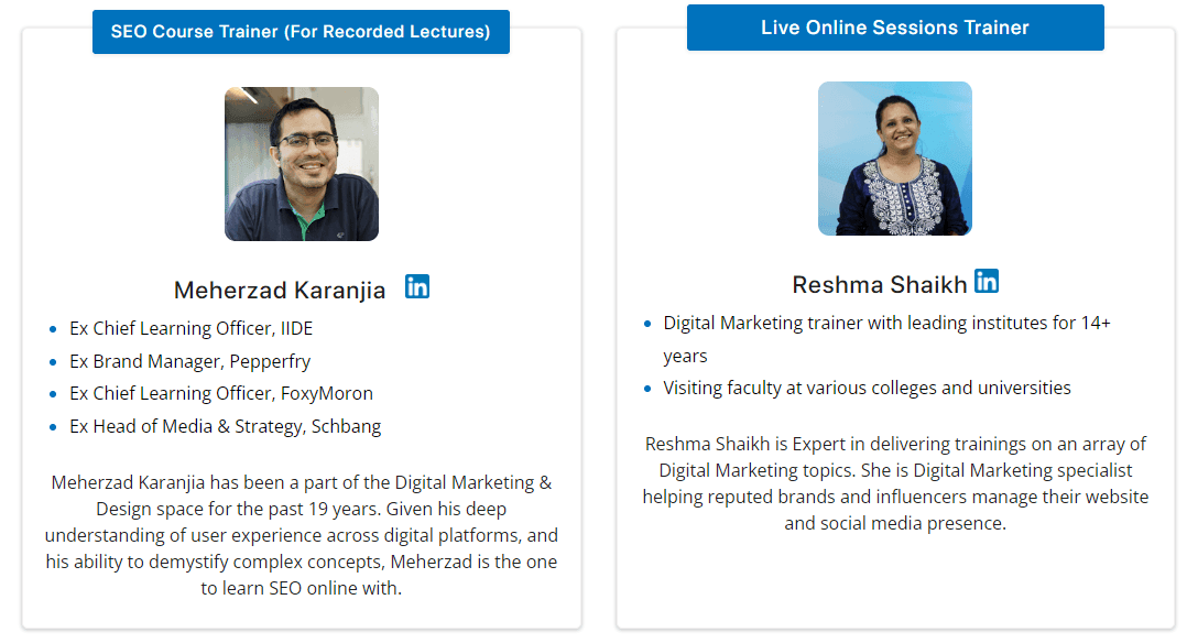 Google Analytics Courses in Pune - IIDE Course Faculty