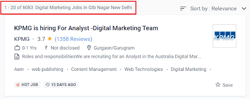 digital marketing courses in GTB Nagar - Job Statistics