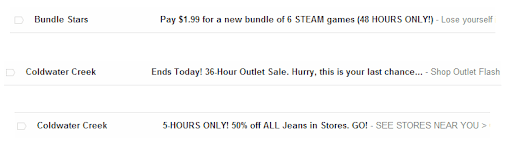 how to increase email open rate - urgency subject lines