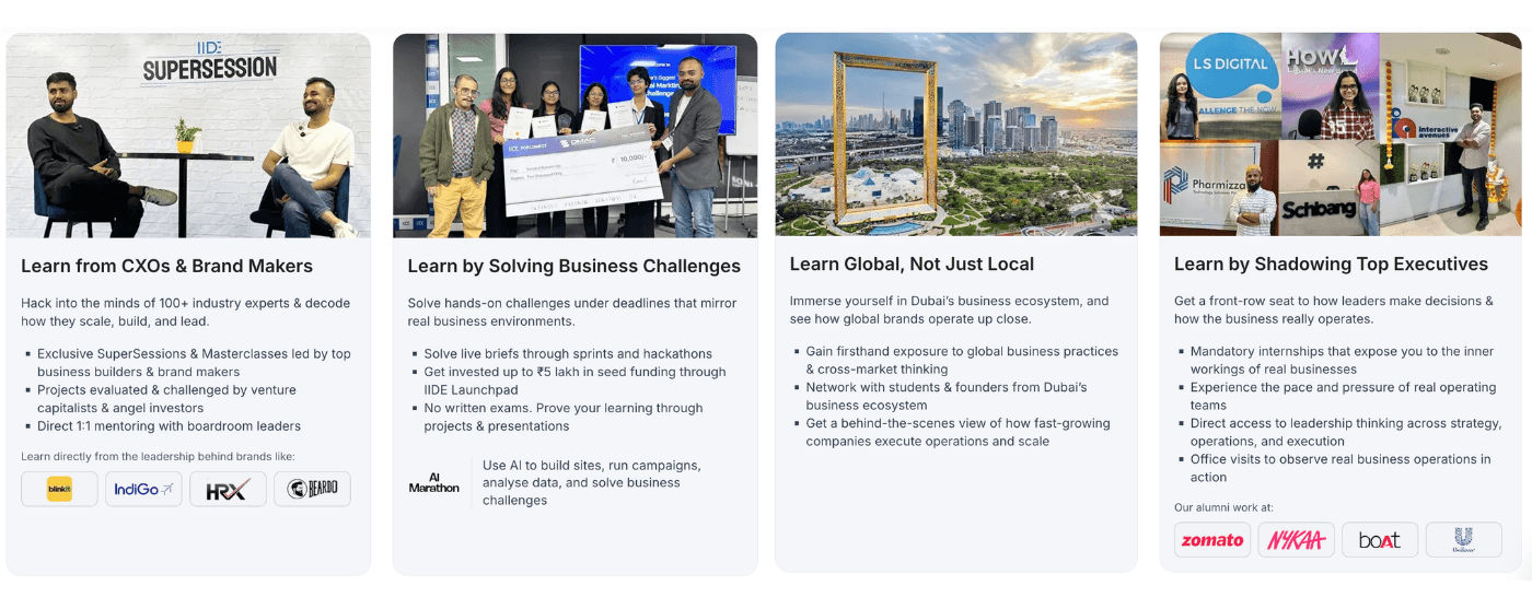 IIDE UG Program Benefits 