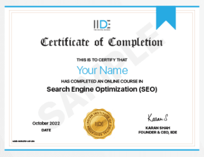 course certification 