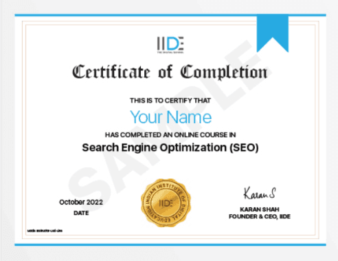 Course Completion Certificate