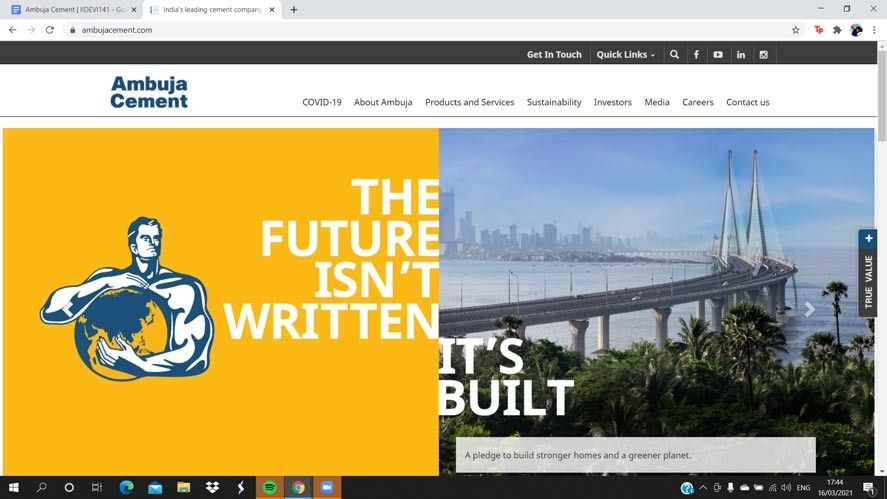 ambuja cement marketing strategy - Ambuja Cement advertisement