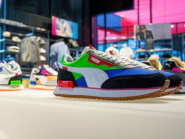Puma Shoes in a showroom | Marketing Mix of Puma | IIDE