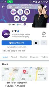  Zee Facebook Page | Marketing Strategy of Zee | IIDE