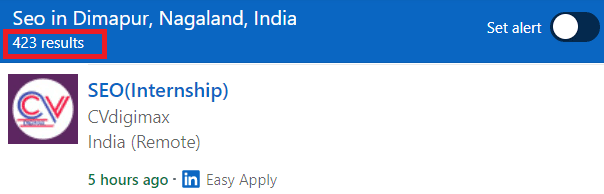 SEO Courses in Dimapur - Job statistics